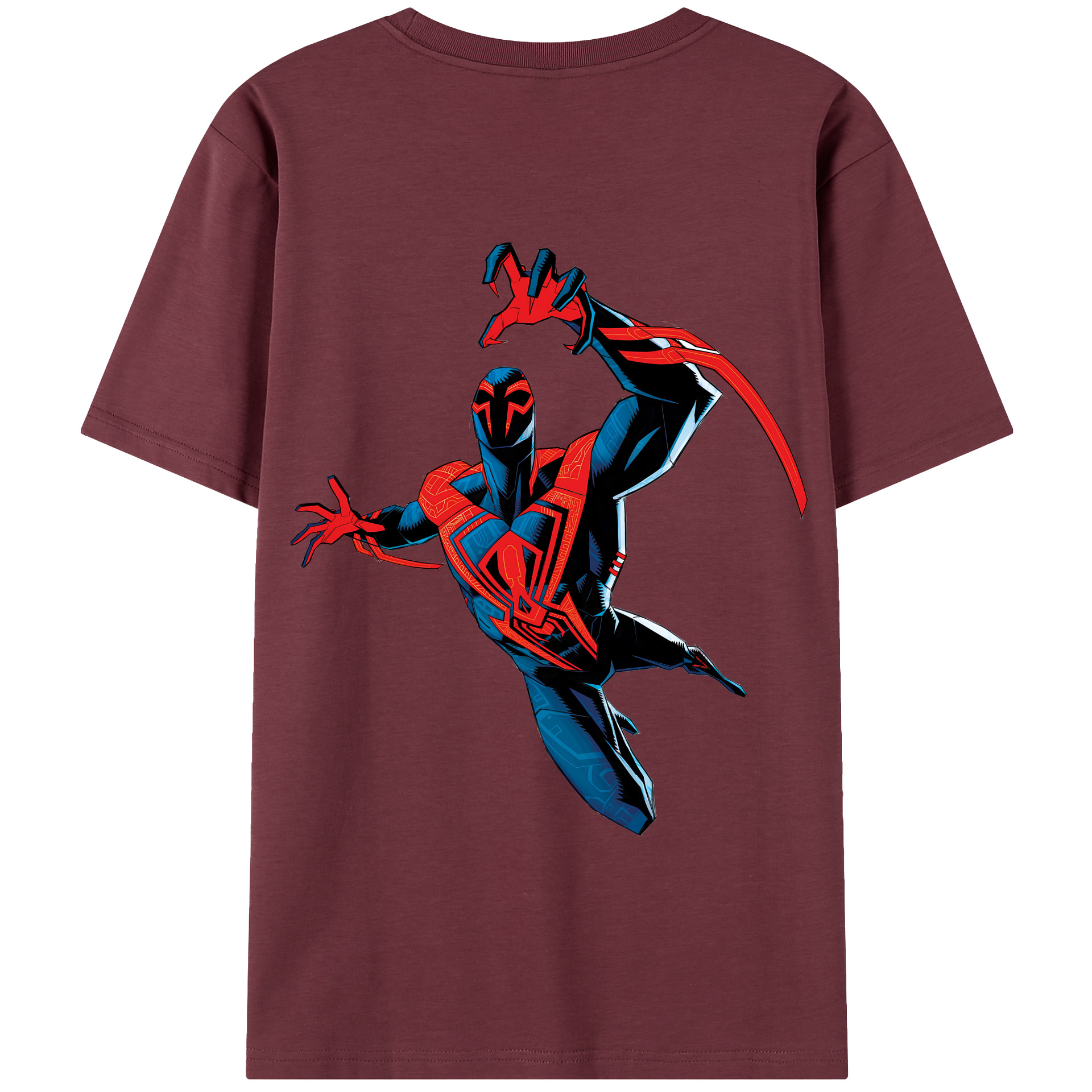 （画像用） Spider Man スパイダーマン 綿100％半袖Tシャツ（背面プリント）